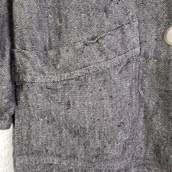 Flax Shirt Linen Oversized Button Up Women’s Petite Jacket Lagenlook Pockets - Picture 10 of 13